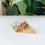 Nevada Enamel Pin | Gold Soft Enamel Pin | Illustrated United State Pin | Butterfly Clasp | 1.25"