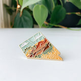 Nevada Enamel Pin | Gold Soft Enamel Pin | Illustrated United State Pin | Butterfly Clasp | 1.25"