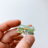 Pennsylvania Enamel Pin | Gold Soft Enamel Pin | Illustrated United State Pin | Butterfly Clasp | 1.25"