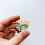 Ohio Enamel Pin | Gold Soft Enamel Pin | Illustrated United State Pin | Butterfly Clasp | 1.25"