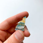 New Hampshire Enamel Pin | Gold Soft Enamel Pin | Illustrated United State Pin | Butterfly Clasp | 1.25"