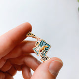 Maryland Enamel Pin | Gold Soft Enamel Pin | Illustrated United State Pin | Butterfly Clasp | 1.25"