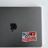 American Flag Vinyl Sticker | Weatherproof Matt Decal | Die Cut Flag Decal | Laptop | Tumbler | Water Bottle | Tablet | Car Decal | 3"