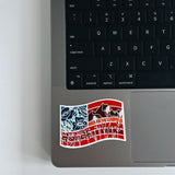 American Flag Vinyl Sticker | Weatherproof Matt Decal | Die Cut Flag Decal | Laptop | Tumbler | Water Bottle | Tablet | Car Decal | 3"