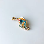 Maryland Enamel Pin | Gold Soft Enamel Pin | Illustrated United State Pin | Butterfly Clasp | 1.25"