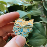 Ohio Enamel Pin | Gold Soft Enamel Pin | Illustrated United State Pin | Butterfly Clasp | 1.25"