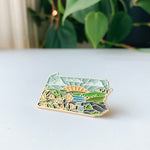 Pennsylvania Enamel Pin | Gold Soft Enamel Pin | Illustrated United State Pin | Butterfly Clasp | 1.25"