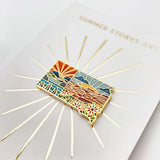 Gold South Dakota Enamel Pin | South Dakota Outline Pin | Illustrated State Pin | Butterfly Clasp | 1"