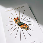 Gold California Poppy Enamel Pin | California Outline Pin | Illustrated State Pin | Butterfly Clasp | 1"
