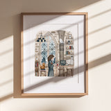 Wizard Print | Watercolor Illustration | Wall Art | 8x10" 5x7" Archival Art Print | Book Lover Gift