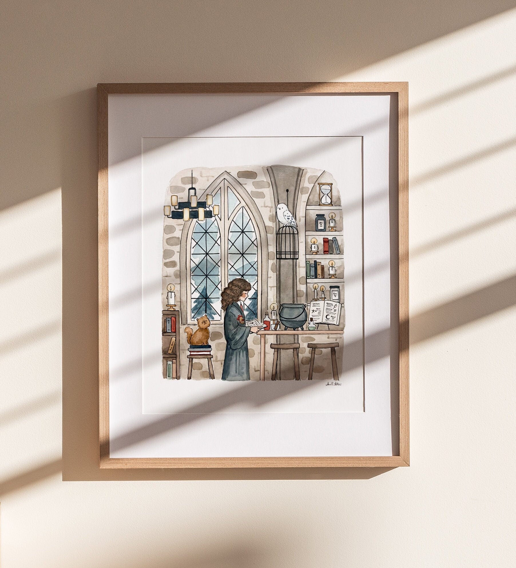 Wizard Print | Watercolor Illustration | Wall Art | 8x10" 5x7" Archival Art Print | Book Lover Gift