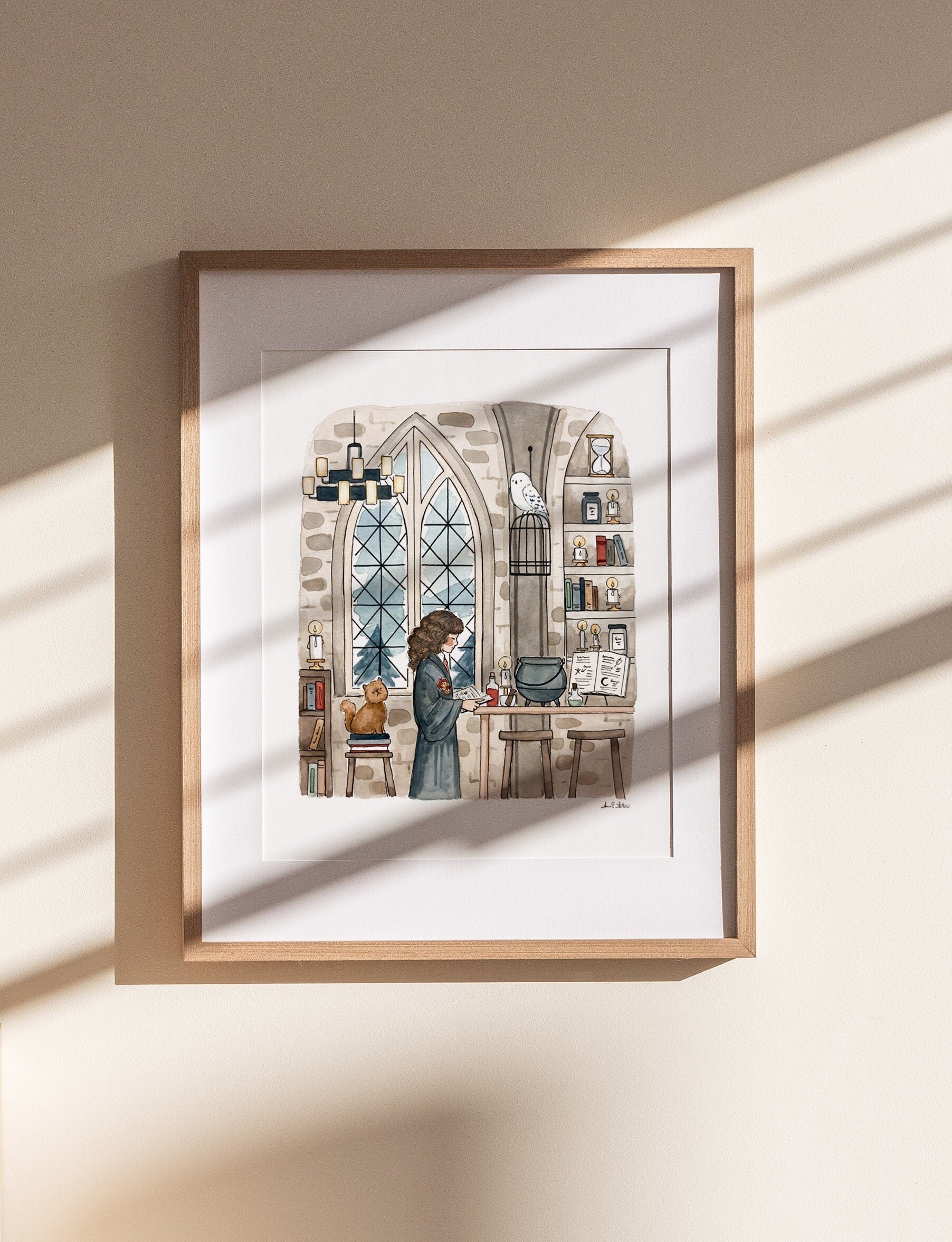 Wizard Print | Watercolor Illustration | Wall Art | 8x10" 5x7" Archival Art Print | Book Lover Gift