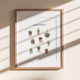 Succulent Print | Watercolor Illustration | Wall Art | 8x10" 5x7" Archival Art Print | Plant Lover Gift