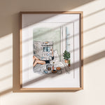 Quiet Morning Print | Watercolor Illustration | Wall Art | 8x10" 5x7" Archival Art Print
