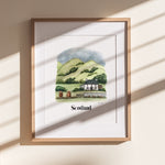 Scotland Print | Watercolor Illustration | Wall Art | 8x10" 5x7" Archival Art Print