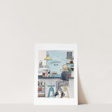 Coffee Shop Print | Watercolor Coffee Art Print | Illustrated Coffee Poster | Coffee Bar Art | Coffee Lovers Gift | Scandinavian Kitchen