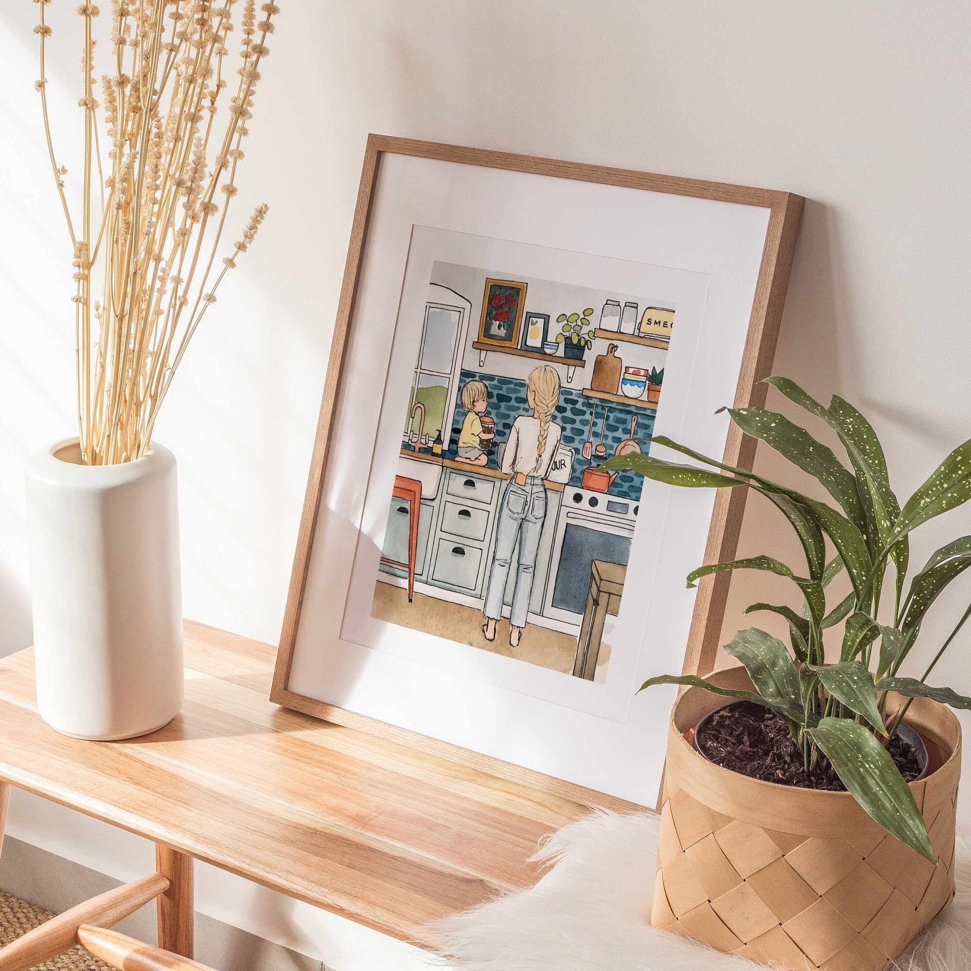 Kitchen Print | Watercolor Illustration | Wall Art | 8x10" 5x7" Archival Art Print