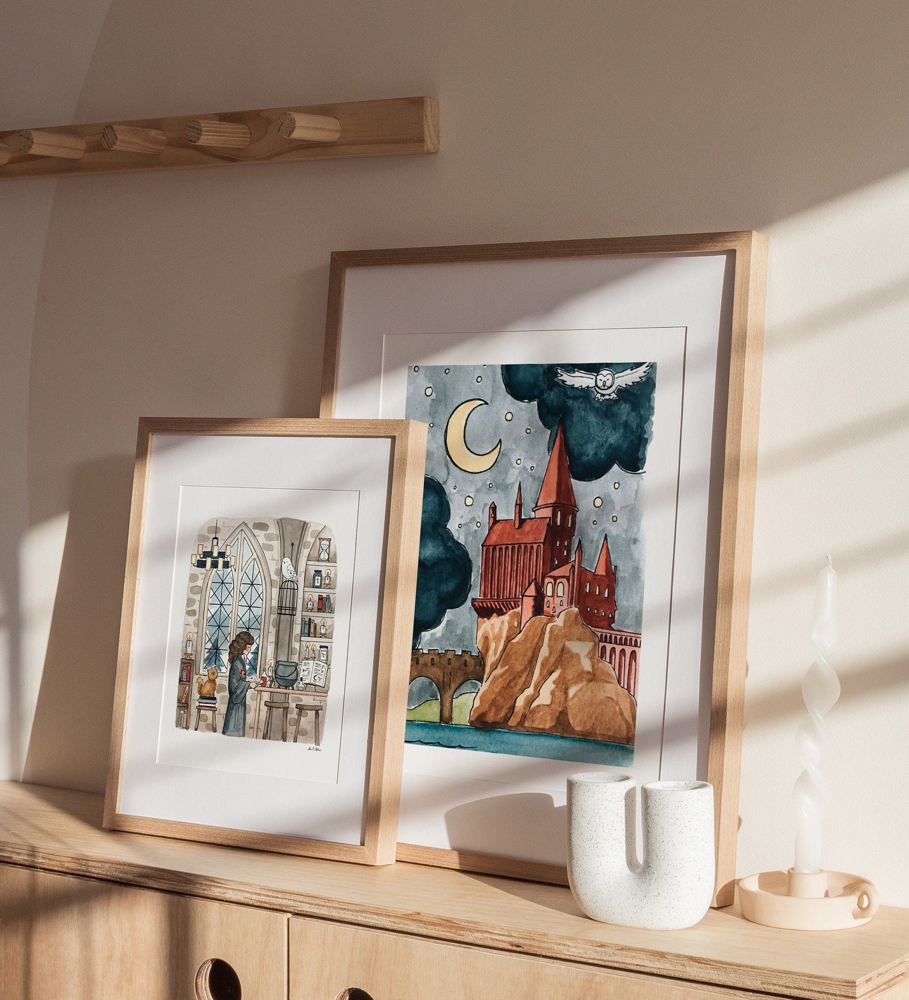 Wizard Print | Watercolor Illustration | Wall Art | 8x10" 5x7" Archival Art Print | Book Lover Gift