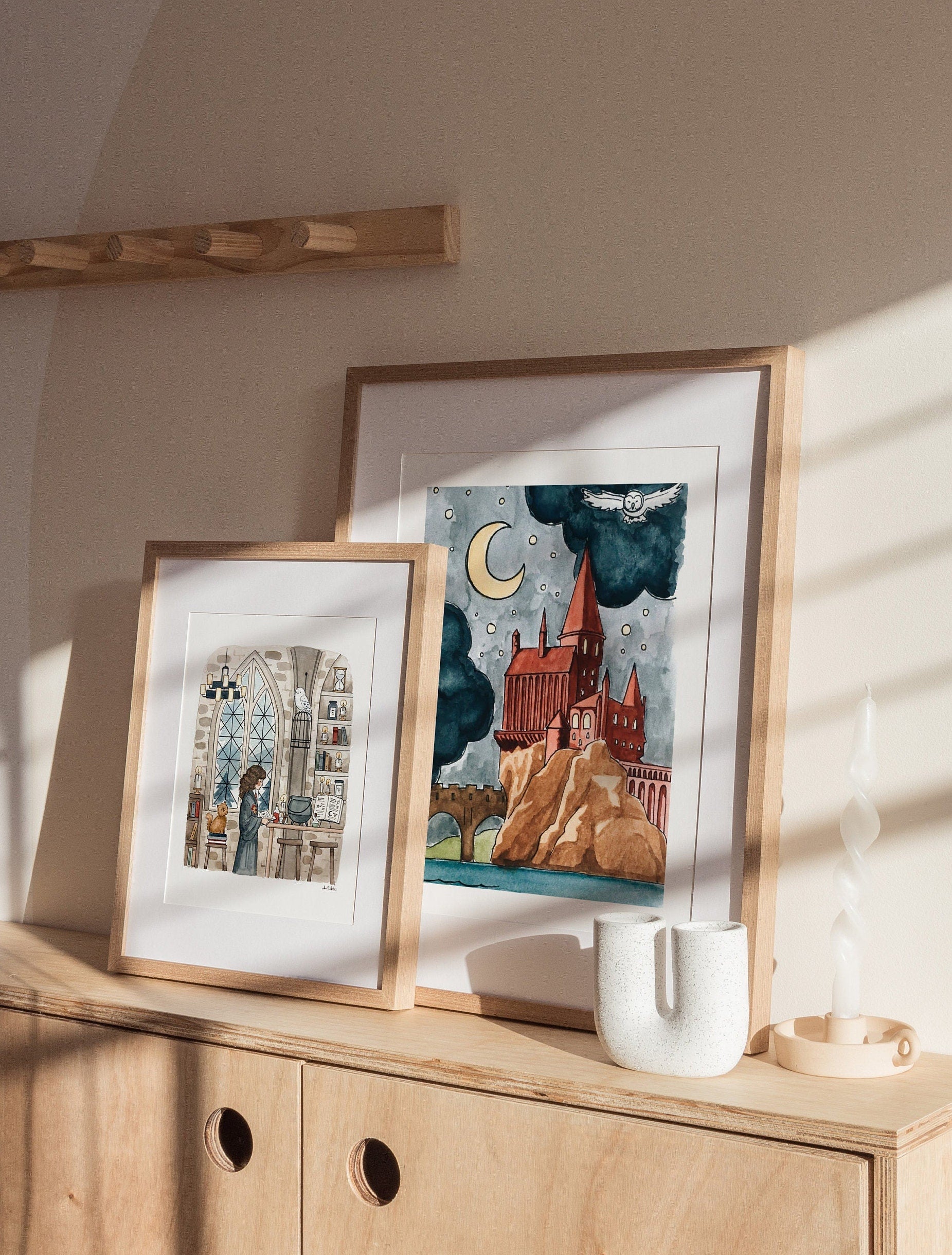 Wizard Print | Watercolor Illustration | Wall Art | 8x10" 5x7" Archival Art Print | Book Lover Gift