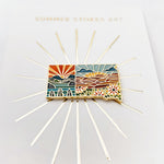 Gold South Dakota Enamel Pin | South Dakota Outline Pin | Illustrated State Pin | Butterfly Clasp | 1"