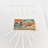 Gold South Dakota Enamel Pin | South Dakota Outline Pin | Illustrated State Pin | Butterfly Clasp | 1"