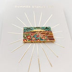 Gold North Dakota Enamel Pin | North Dakota Outline Pin | Illustrated State Pin | Butterfly Clasp | 1"