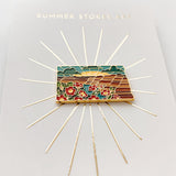 Gold North Dakota Enamel Pin | North Dakota Outline Pin | Illustrated State Pin | Butterfly Clasp | 1"