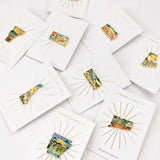 Gold Wyoming Enamel Pin | Wyoming Outline Pin | Illustrated State Pin | Butterfly Clasp | 1"