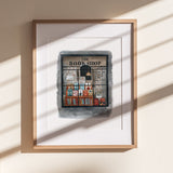Bookshop Print | Watercolor Illustration | Wall Art | 8x10" 5x7" Archival Art Print | Book Lover Gift