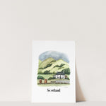 Scotland Print | Watercolor Illustration | Wall Art | 8x10" 5x7" Archival Art Print