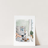 Quiet Morning Print | Watercolor Illustration | Wall Art | 8x10" 5x7" Archival Art Print