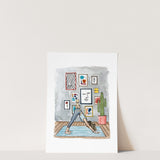 Yoga Cat Print | Watercolor Illustration | Wall Art | Abstract Watercolor Wall Art | Nursery Decor | Boho Wall Decor | 8x10" 5x7" Art Print