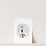 Pride & Prejudice Jane and Lizzie Print | Watercolor Illustration | Wall Art | 8x10" 5x7" Archival Art Print | Book Lover Gift | Jane Austen