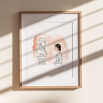 Pride & Prejudice Print | Watercolor Illustration | Wall Art | 8x10" 5x7" Archival Art Print | Book Lover Gift | Mr. Darcy Elizabeth Bennet