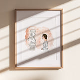Pride & Prejudice Print | Watercolor Illustration | Wall Art | 8x10" 5x7" Archival Art Print | Book Lover Gift | Mr. Darcy Elizabeth Bennet