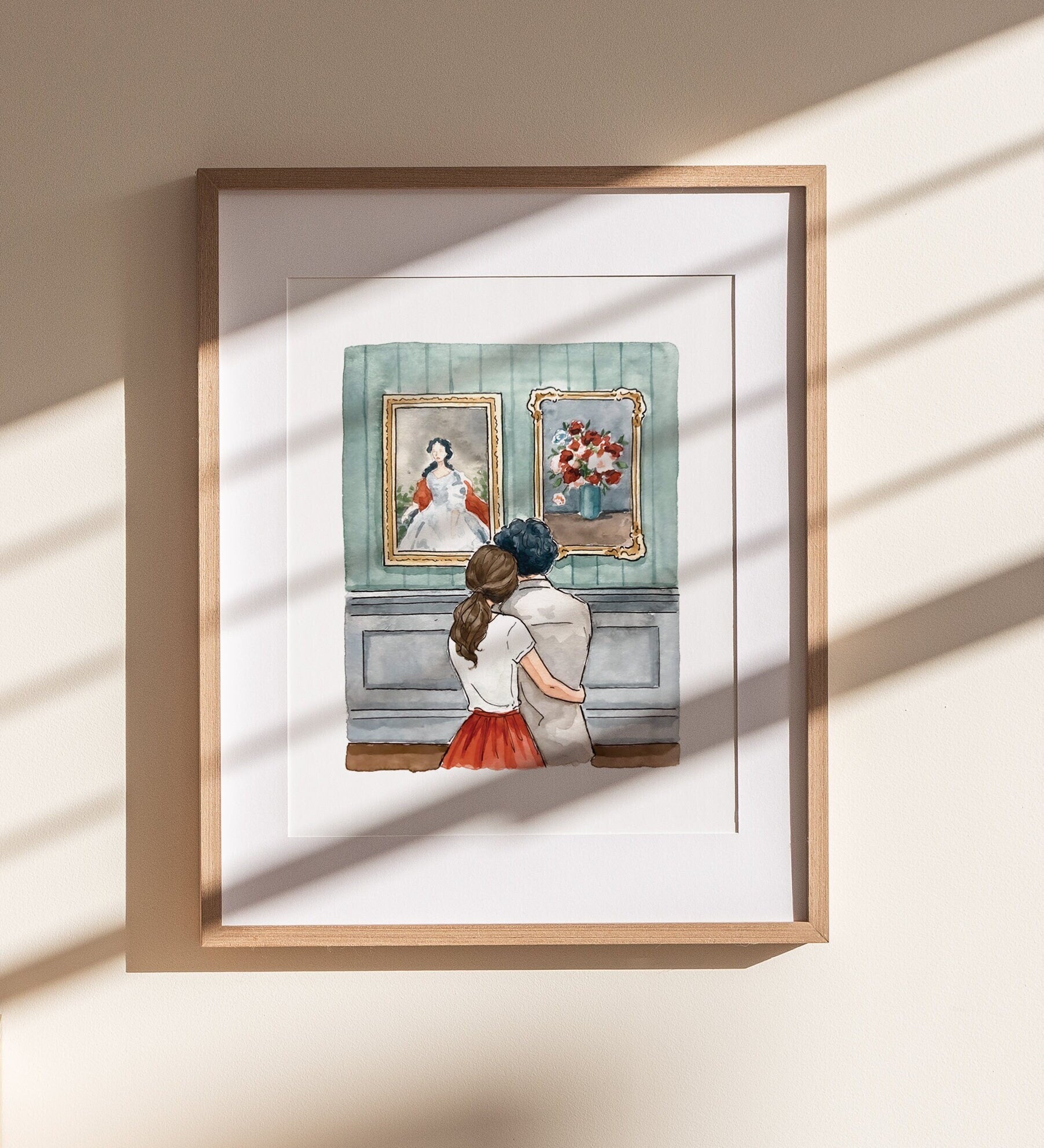 Museum Print | Watercolor Illustration | Wall Art | 8x10" 5x7" Archival Art Print | Art Lover Gift | Couple Gift