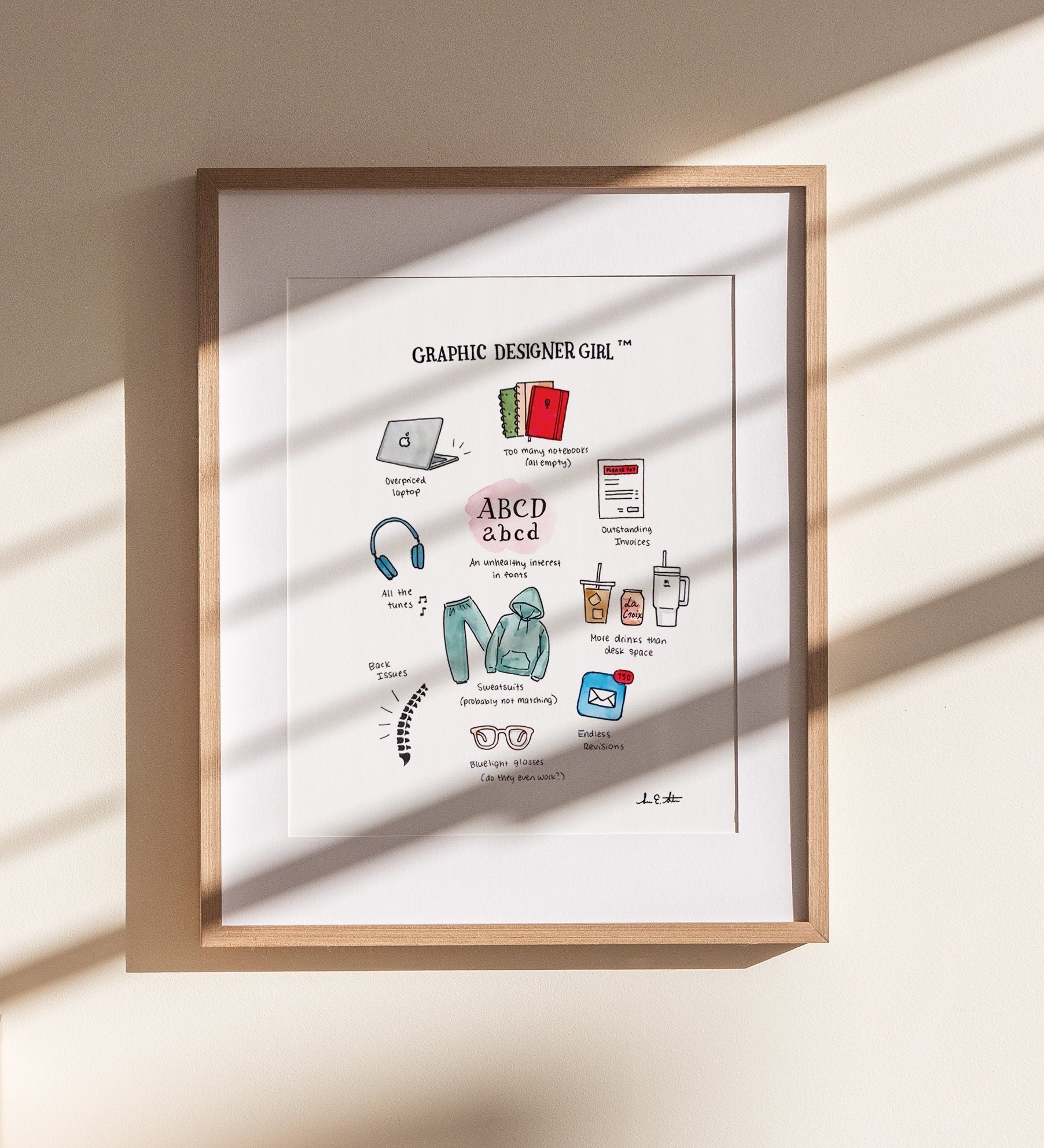 Graphic Designer Physical Wall Art Print | Watercolor Poster for Graphic Designers | Gift for Graphic Designer | Unique Graduation Gift