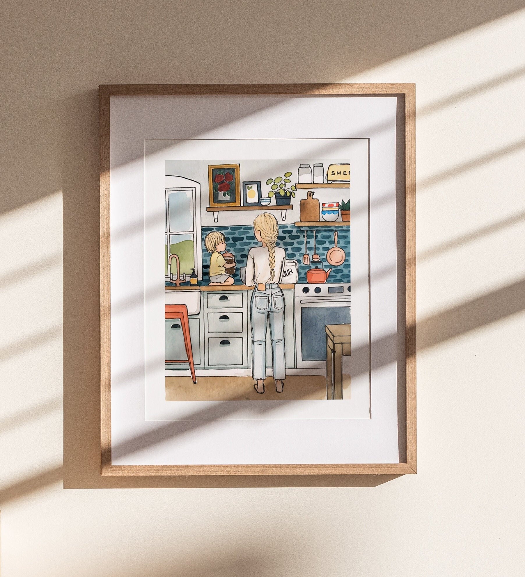 Kitchen Print | Watercolor Illustration | Wall Art | 8x10" 5x7" Archival Art Print
