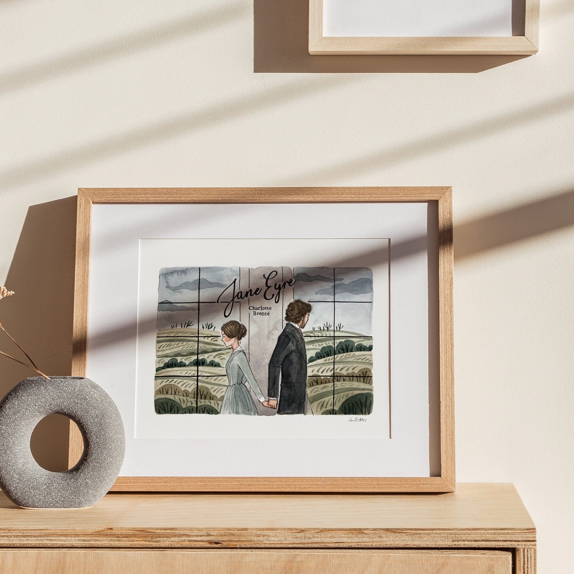 Jane Eyre Print | Watercolor Illustration | Wall Art | 8x10" 5x7" Archival Art Print | Charlotte Bronte Art | Book Lover Gift