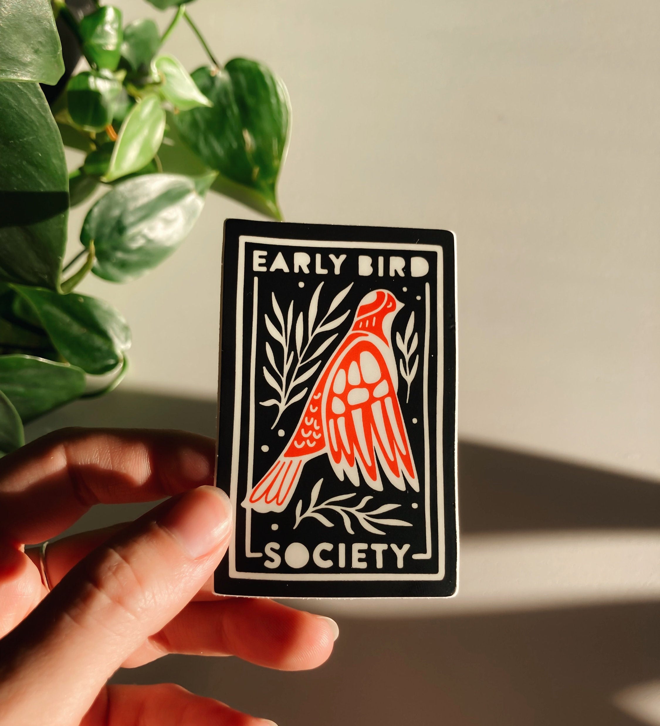 Early Bird Society Weatherproof, Durable Sticker | Waterproof | Cute Decal | Water Bottle Sticker | Phone decal