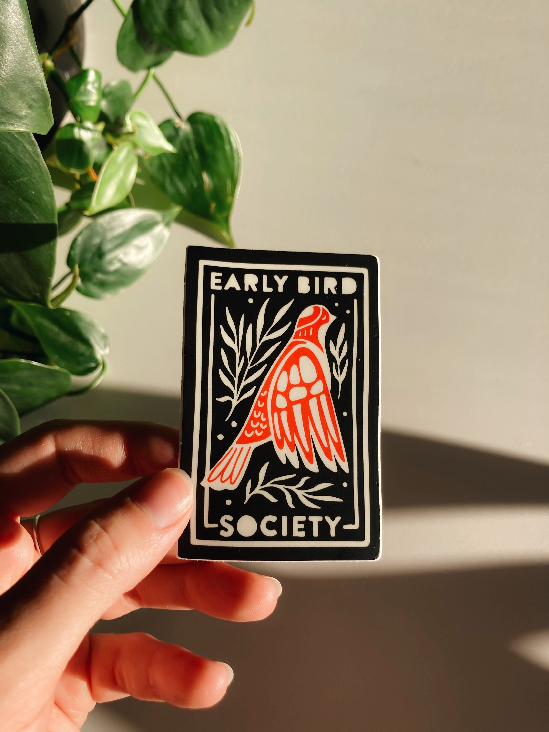 Early Bird Society Weatherproof, Durable Sticker | Waterproof | Cute Decal | Water Bottle Sticker | Phone decal