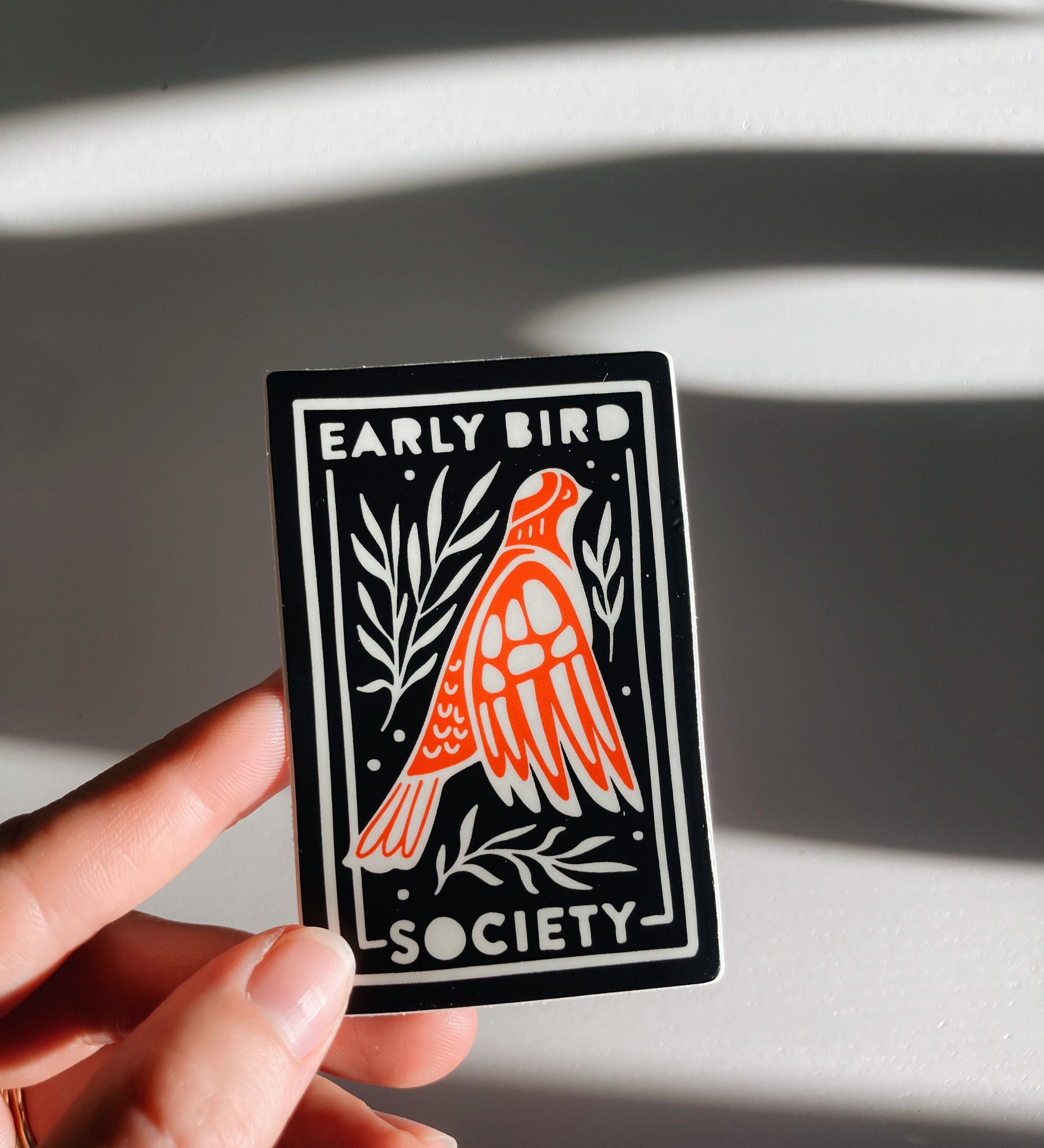 Early Bird Society Weatherproof, Durable Sticker | Waterproof | Cute Decal | Water Bottle Sticker | Phone decal