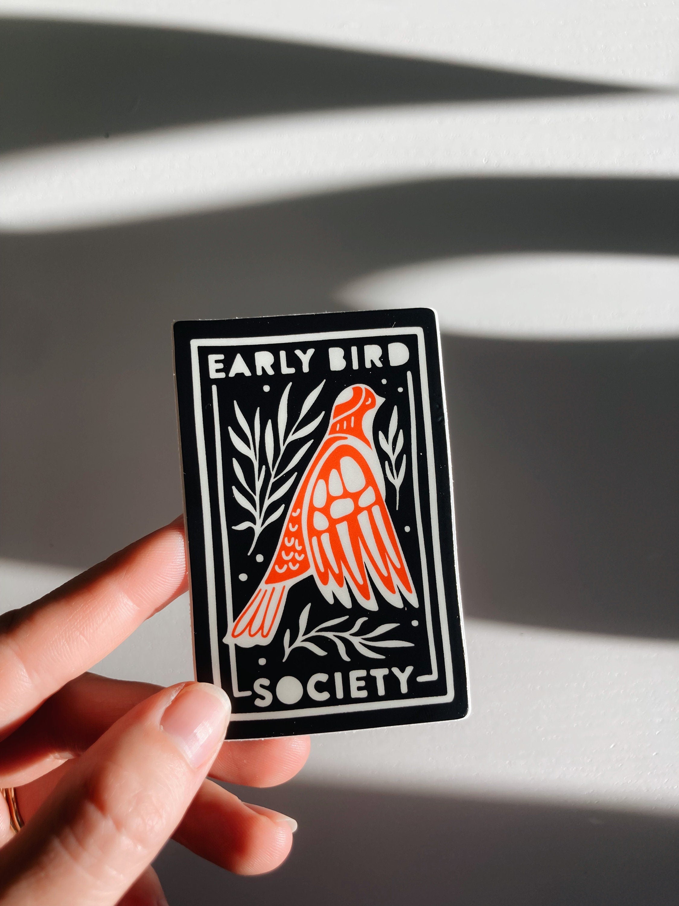 Early Bird Society Weatherproof, Durable Sticker | Waterproof | Cute Decal | Water Bottle Sticker | Phone decal