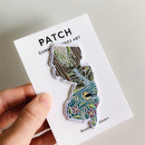New Jersey Iron-On Patch | 3" Patch | Embroidered Sew-on or Iron-on Applique