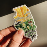 Illinois Iron-On Patch | 2.5" Patch | Embroidered Sew-on or Iron-on Applique