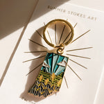 Indiana Soft Enamel Keychain | Indiana Outline Key Ring | Illustrated State Keychain 1.5"