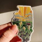 Illinois Iron-On Patch | 2.5" Patch | Embroidered Sew-on or Iron-on Applique