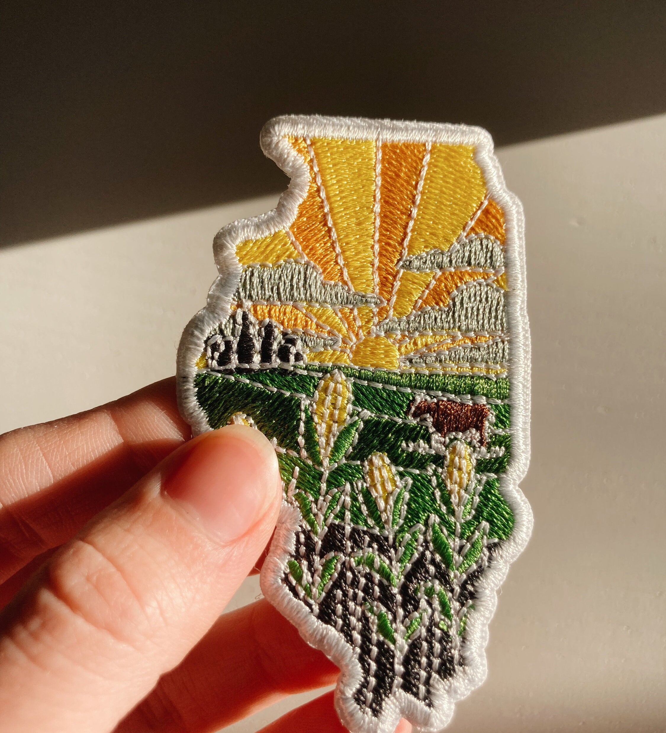 Illinois Iron-On Patch | 2.5" Patch | Embroidered Sew-on or Iron-on Applique