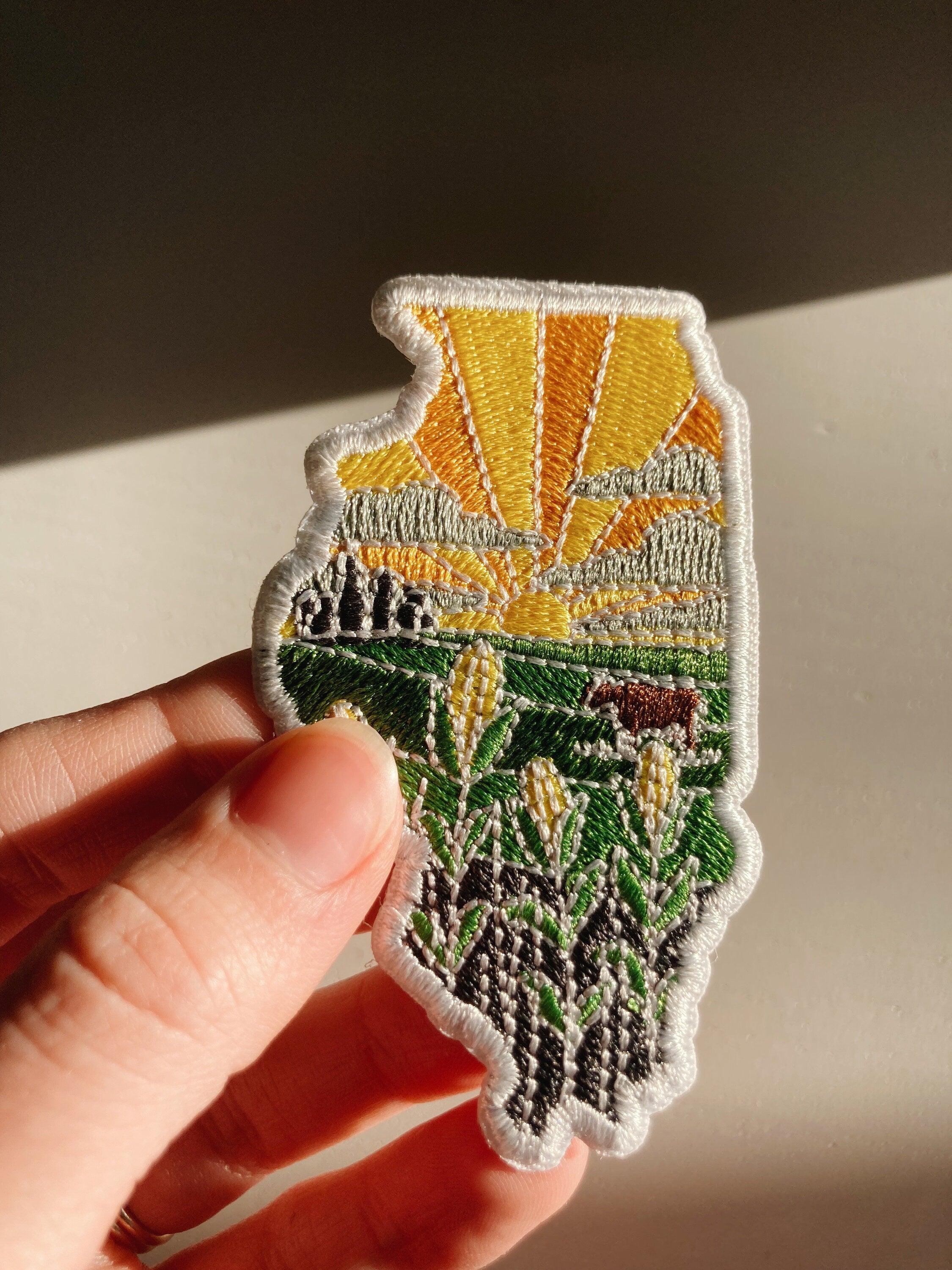 Illinois Iron-On Patch | 2.5" Patch | Embroidered Sew-on or Iron-on Applique