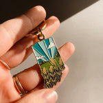 Indiana Soft Enamel Keychain | Indiana Outline Key Ring | Illustrated State Keychain 1.5"
